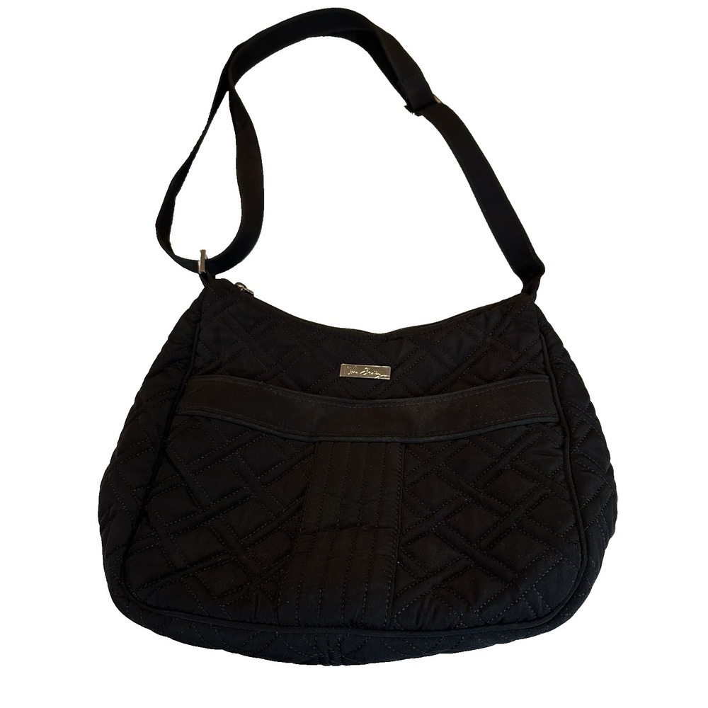 Vera Bradley‎ Black Quilted Crossbody Handbag Purse